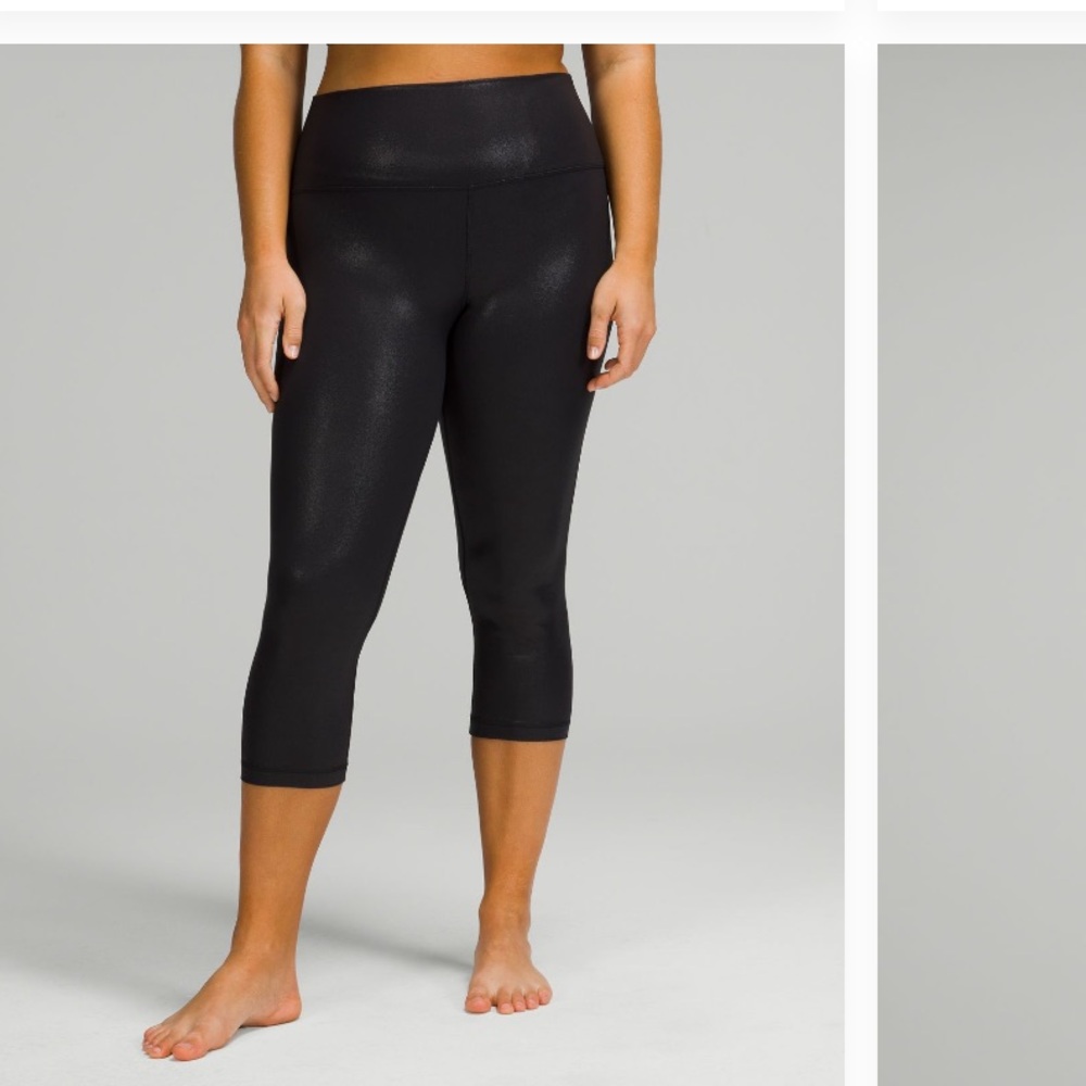 Lululemon Black High-Waisted Capri Leggings Size 8